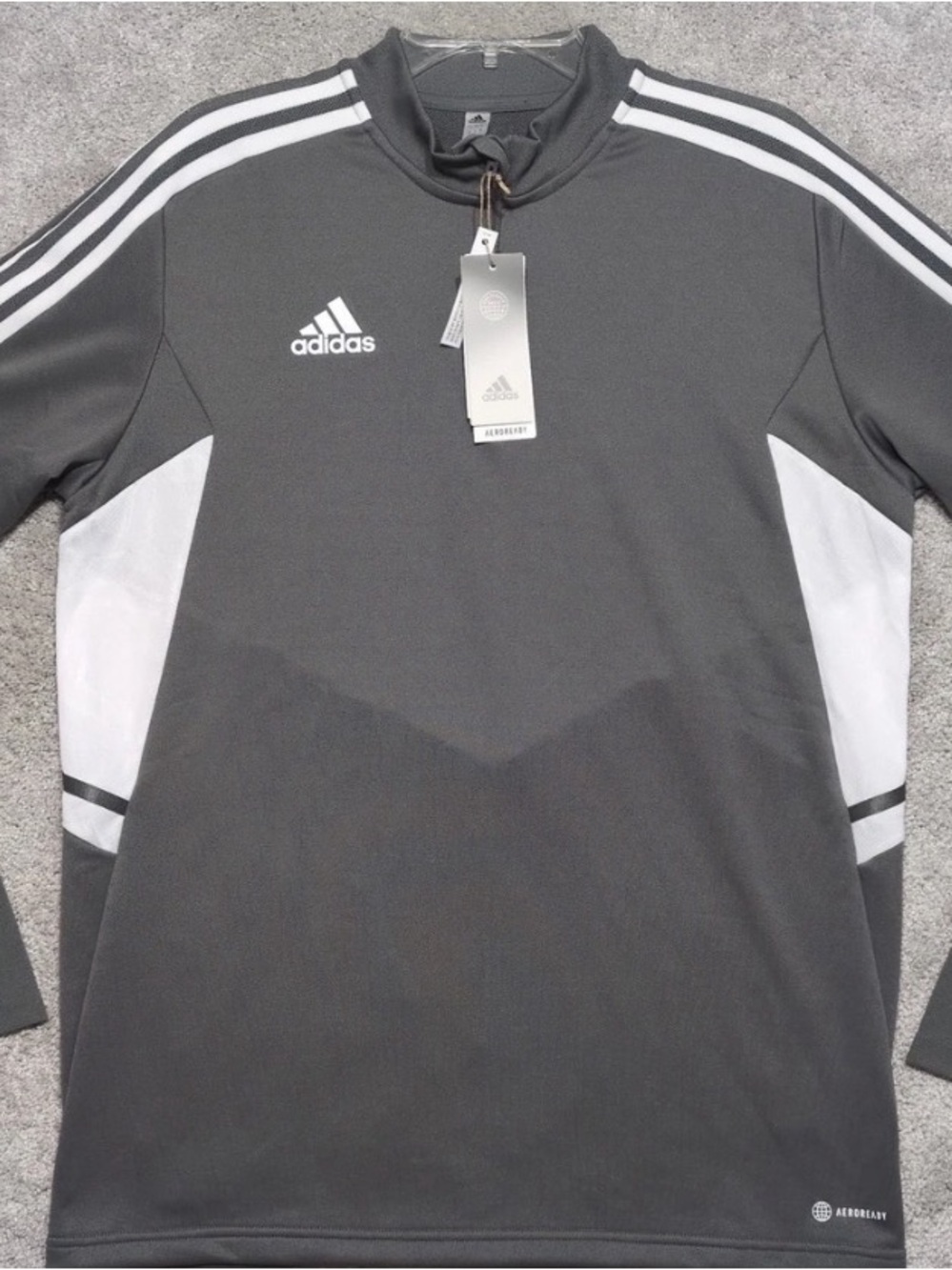 adidas Gray and White Lightweight Training Jacket